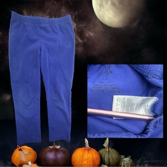 3 Pairs - 4T Girls Leggings l Fall l Halloween l Gold Star Accent l EUC - Picture 3 of 6